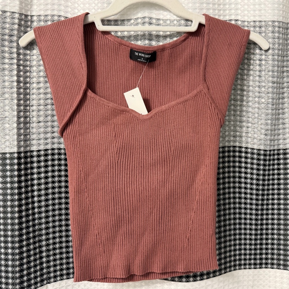 The Workshop stretch crop top